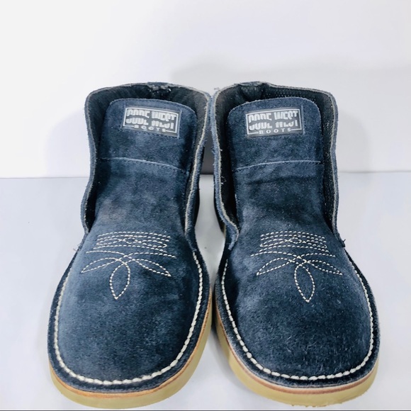 Code West size 8.5 M Blue Suede Leather Boots - Picture 4 of 8
